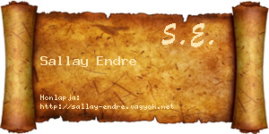 Sallay Endre névjegykártya